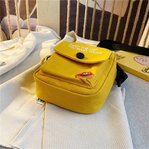 New Canvas Shoulder Women Bag Small Korean Fashion Messenger Crossbody Bag